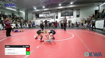 49 lbs Semifinal - Garrett Potts, Wagoner Takedown Club vs Kade Whitenack, Pryor Tigers