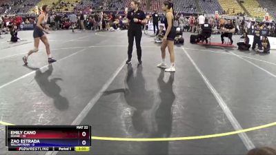 117 lbs Semis (4 Team) - Zao Estrada, William Penn vs Emily Cano, Doane