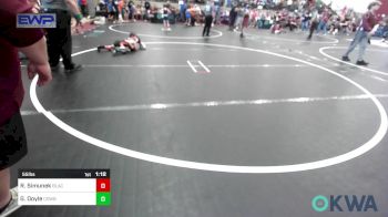 55 lbs Semifinal - Rudy Simunek, Blackwell Wrestling Club vs Garrett Doyle, Cowboy Wrestling Club