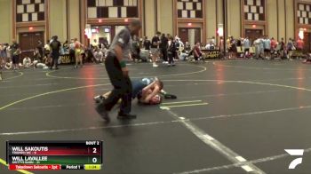 130 lbs Quarterfinals (8 Team) - Will Lavallee, Smittys Barn vs Will Sakoutis, Triumph WC