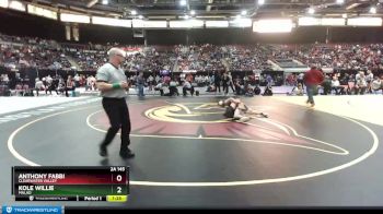 2A 145 lbs Quarterfinal - Kole Willie, Malad vs Anthony Fabbi, Clearwater Valley