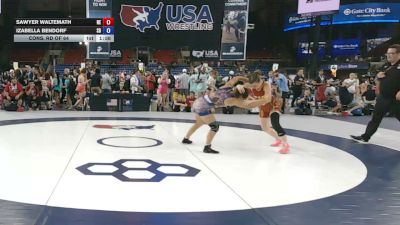 130 lbs Cons. Rd Of 64 - Sawyer Waltemath, Nebraska vs Izabella Bendorf, South Dakota