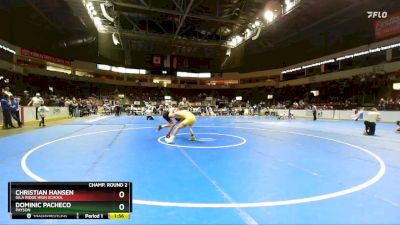 144 lbs Champ. Round 2 - Christian Hansen, Gila Ridge High School vs Dominic Pacheco, Payson