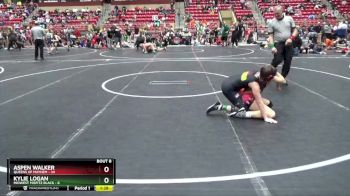 100 lbs Round 3 (6 Team) - Aspen Walker, Queens Of Mayhem vs Kylie Logan, Midwest Misfitz Black