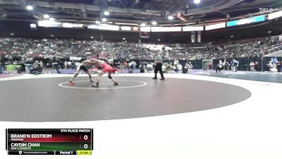 106 lbs 5th Place Match - Caydin Chan, San Clemente vs Brand`n Edstrom, Madison