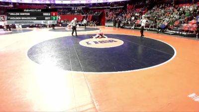 1A 150 lbs Quarterfinal - Holden Brazelton, Tolono (Unity) vs Dillon Hinton, Vandalia