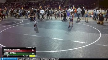 67 lbs Cons. Round 2 - Charlie Zagorski, Pikes Peak Warriors Wrestling vs Aiden Garcia, Montana