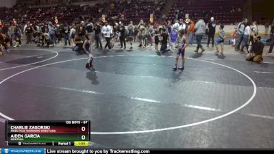 67 lbs Cons. Round 2 - Charlie Zagorski, Pikes Peak Warriors Wrestling vs Aiden Garcia, Montana