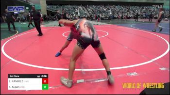 105 lbs 3rd Place - ETHAN RAMIREZ, Elite Force Wrestling Club vs Kaicen Akpan, Maize Wrestling Club