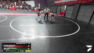 100 lbs Champ. Round 1 - Benjamin Spalla, First There vs Logan Eschler, JJ`s Club Wrestling