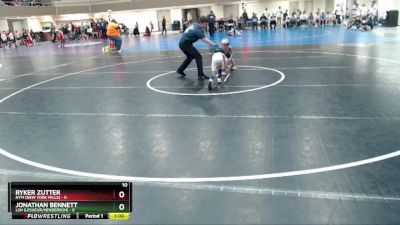 50 lbs Quarterfinals (8 Team) - Jonathan Bennett, LSH (LeSueur/Henderson) vs Ryker Zutter, NYM (New York Mills)