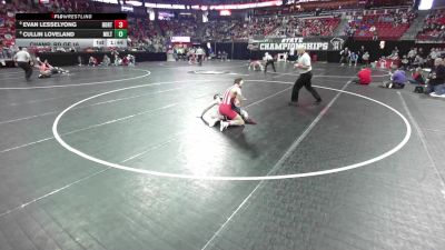 120 lbs Champ. Rd Of 16 - Evan Lesselyong, Hortonville vs Cullin Loveland, Milton