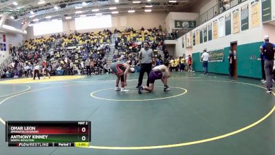 144 lbs Cons. Round 5 - Anthony Kinney, NORTH ROYALTON vs Omar Leon, SPRINGFIELD(Akron)