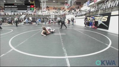 138 lbs Rr Rnd 1 - Willow Welch, None vs Nevaeh Dorsey, Midwest City Bombers Youth Wrestling Club