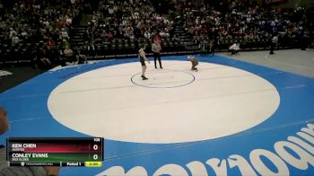 106 lbs Champ. Round 1 - Conley Evans, Box Elder vs Ken Chen, Hunter