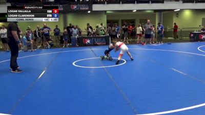 67 lbs Cons. Semis - Logan Vallalla, Pennsylvania vs Logan Clarendon, Black Fox Wrestling Academy