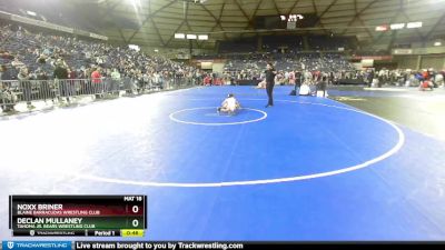 77 lbs Cons. Round 2 - Noxx Briner, Blaine Barracudas Wrestling Club vs Declan Mullaney, Tahoma Jr. Bears Wrestling Club