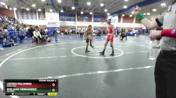 132 lbs Champ. Round 2 - Emiliano Hernandez, Hesperia vs Jayden Palomino, Santa Ana