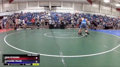 215 lbs Cons. Round 2 - John Petersen, MI vs Nathaniel Miller, OH