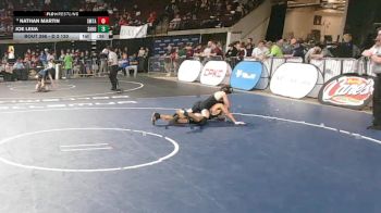 D 2 120 lbs Cons. Round 3 - Nathan Martin, St. Michael The Archangel vs Joe Leija, Sam Houston