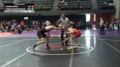 184 lbs Quarterfinal - Adrian Chavez-Morales, Southern Oregon vs Kaden Martin, Arizona Christian University