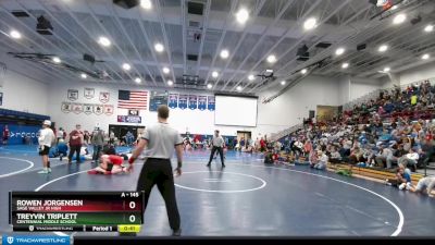 145 lbs Round 5 - Rowen Jorgensen, Sage Valley Jr High vs Treyvin Triplett, Centennial Middle School