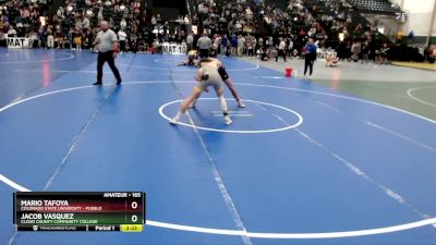 165 lbs Champ. Round 2 - Mario Tafoya, Colorado State University - Pueblo vs Jacob Vasquez, Cloud County Community College