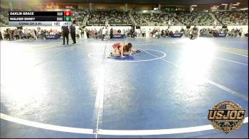 70 lbs Consi Of 8 #1 - Oaklin Grace, Blackwell Wrestling Club vs Walker Ensey, Duncan Demon Wrestling