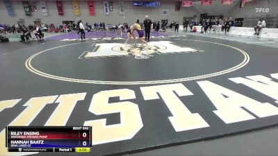 160 B Cons. Round 3 - Riley Ensing, Wisconsin-Stevens Point vs Hannah Baatz, Iowa Lakes CC