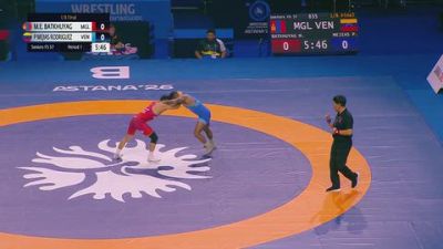 57 kg 1/8 Final - Munkh Erdene Batkhuyag, Mongolia vs Pedro Jesus Mejias Rodriguez, Venezuela