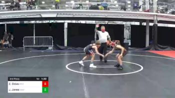 78 lbs 3rd Place - Zach Didas, Bison WC vs Justin Jones, Deep Roots WC