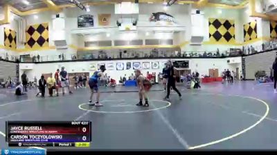 105 lbs Cons. Semi - Jayce Russell, Contenders Wrestling Academy vs Carson Toczydlowski, Highland Wrestling Club