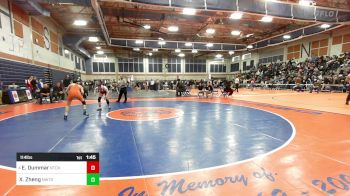 114 lbs Consolation - Elliott Dummar, Natick vs Xinqi Zheng, Newton South