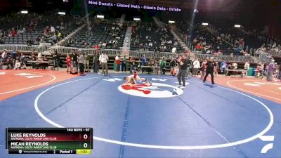 97 lbs Quarterfinal - Luke Reynolds, Natrona Colts Wrestling Club vs Micah Reynolds, Natrona Colts Wrestling Club