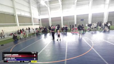 46-50 lbs Round 2 - Ledger Larsen, Payson Lion Wrestling Club vs Axton Diaz, Roy Wrestling Club