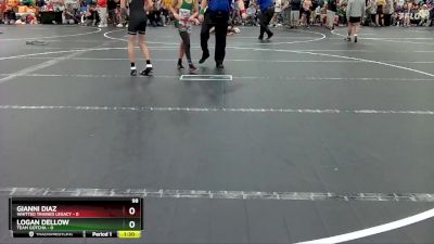 98 lbs Semis (4 Team) - Logan Dellow, Team Gotcha vs Gianni Diaz, Whitted Trained Legacy