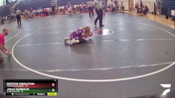 80 lbs Round 2 (8 Team) - Jonas Barbour, Alabama Elite vs Weston MIddleton, The Untouchables