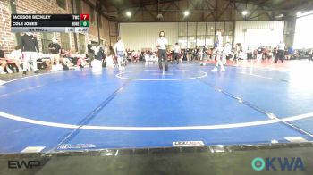 98 lbs Rr Rnd 2 - Jackson Beckley, Team Tulsa Wrestling Club vs Cole Jones, Honey Badgers Wrestling Club