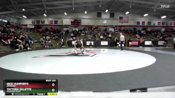 165 lbs Cons. Round 2 - Taytgen Gillette, Chadron State vs Nick Humphrys, Newberry