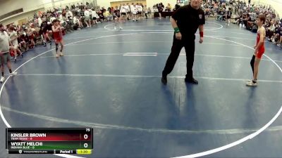 75 lbs Finals (8 Team) - Wyatt Melchi, Indiana Blue vs Kinsler Brown, Team Texas