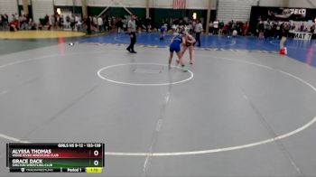 133-139 lbs Semifinal - Alyssa Thomas, Wood River Wrestling Club vs Grace Dack, Shelton Wrestling Club