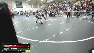 190 lbs Champ. Round 2 - Cameron Levine, Aliso Niguel vs Mitchell Semaan, Servite