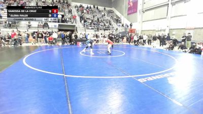 U20 Women - 55 lbs Champ. Round 2 - Vanessa De La Cruz, TX vs Elena Ivaldi, CA
