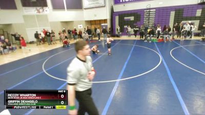 95 lbs Quarterfinal - McCoy Wharton, Bear River Jr High Wrestling C vs Griffin DeAngelo, Stallions Wrestling Club