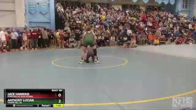 165 lbs Quarterfinal - Anthony Lucian, Tower Hill Hs vs Jace Hawkins, Hodgson Vo Tech School