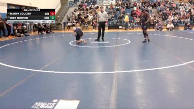 165 lbs Quarterfinal - Joey Morhen, Burns/Pine Bluffs vs Manny Coulter, Glenrock