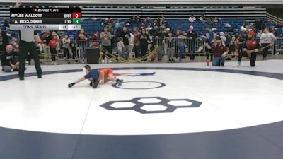 45 lbs Cons. Semis - AJ McCloskey, Lebanon Tiger Wrestling Club vs Myles Walcott, Columbia City Wrestling Club