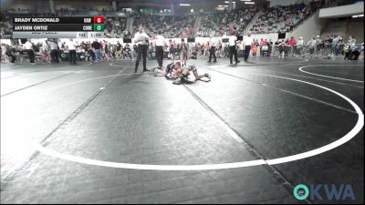 85 lbs 3rd Place - Brady McDonald, Raw Wrestling Club vs Jayden Ortiz, Coweta Tiger Wrestling