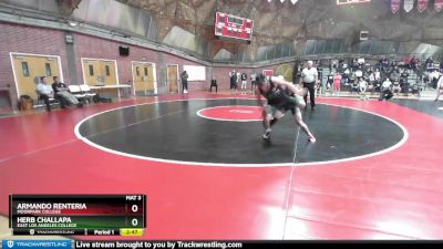 165 lbs Champ. Round 1 - Armando Renteria, Moorpark College vs Herb Challapa, East Los Angeles College