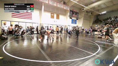 160 lbs Consolation - Phillip Shield, Wyandotte Youth Wrestling vs Jack Thorn, Broken Arrow Wrestling Club